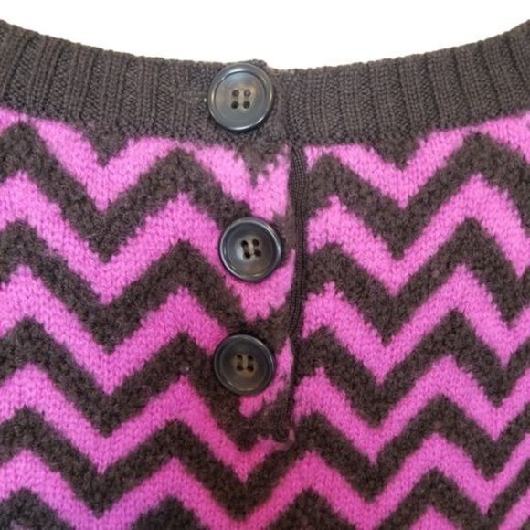 J.Crew Womens L Purple Zigzag Print Crew Neck Shor - Picture 10 of 10